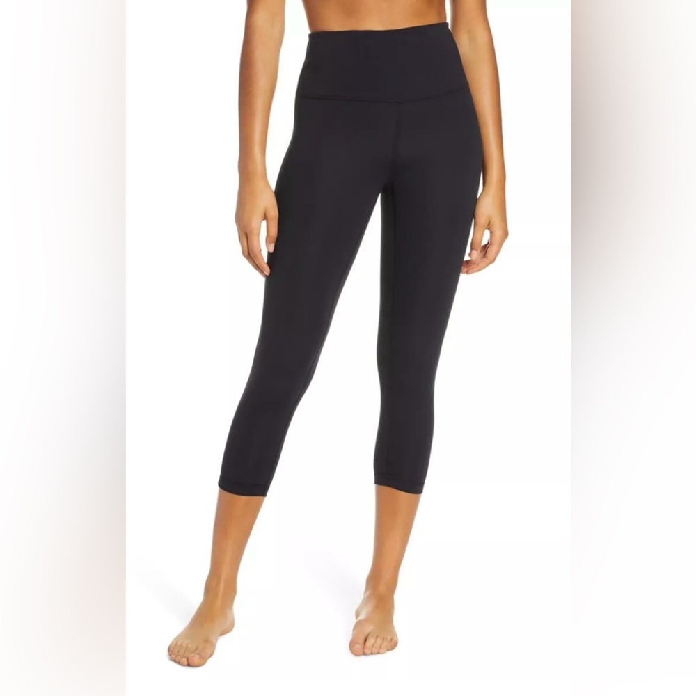 Zella High Waisted Black Crop Yoga Leggings